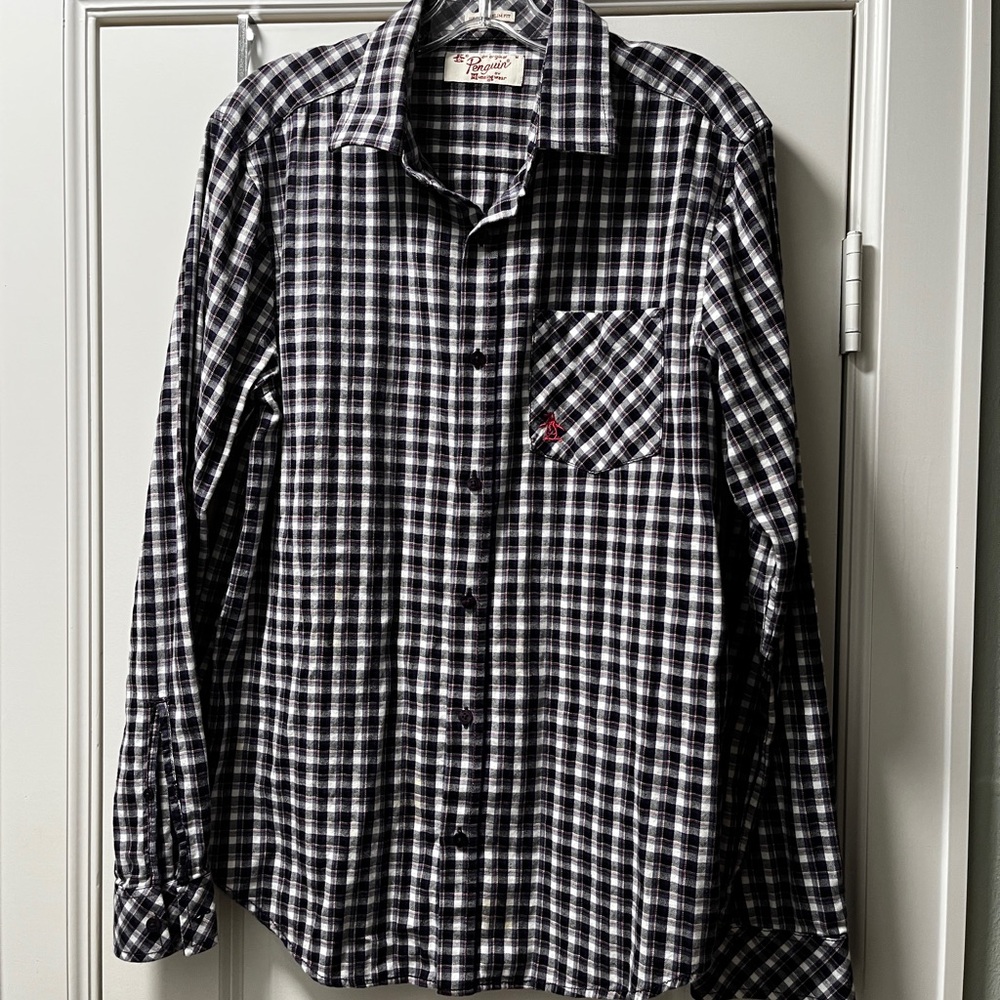 Penguin Munsingwear Button Down Shirt Mens Sz M Heritage Slim Fit - Picture 2 of 5